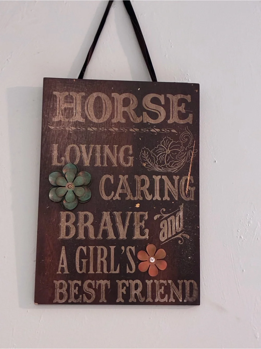 Decorative Dark Wooden Hanging Wall Rustic Engraved Design Sign
